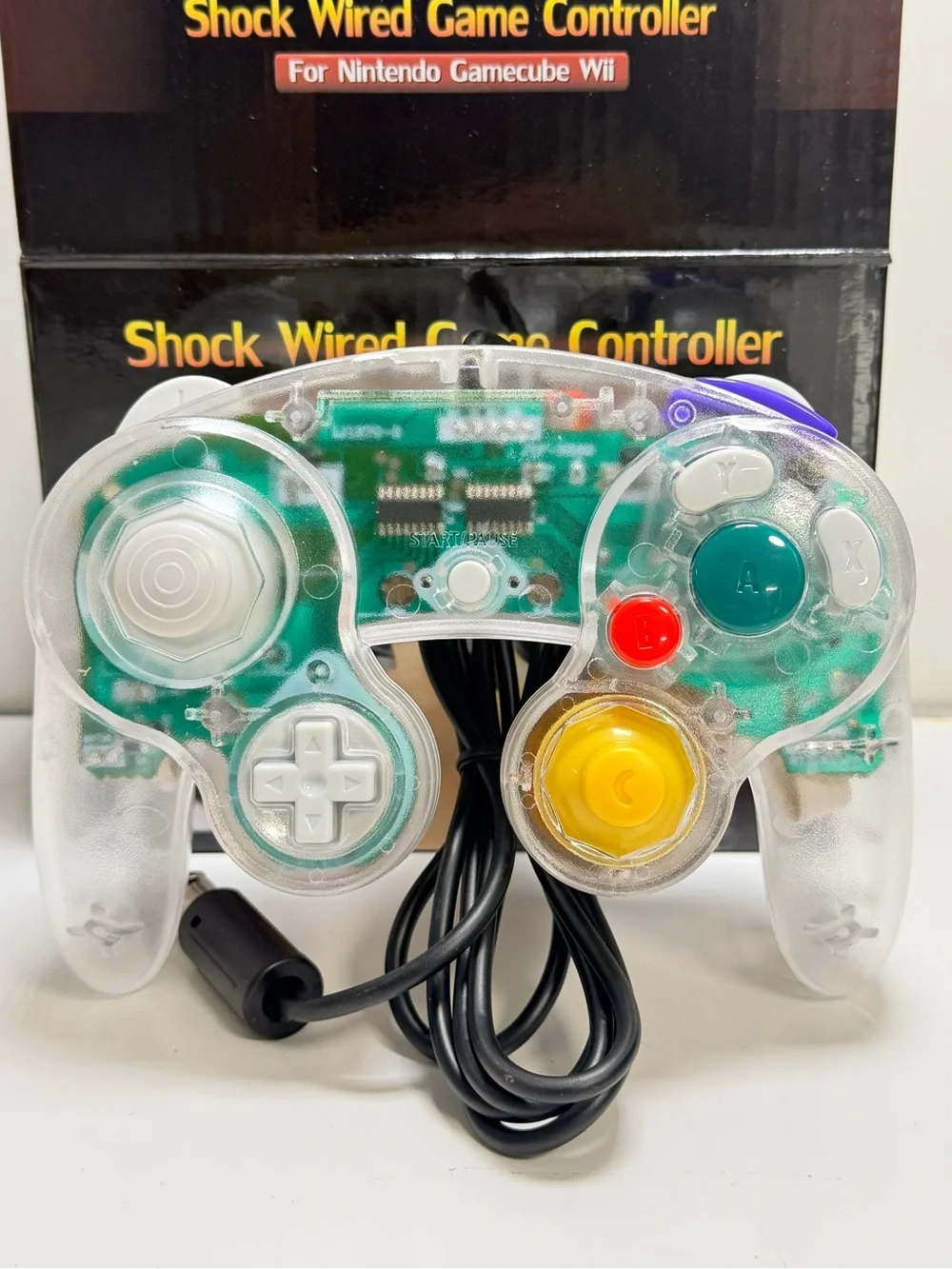 Black Wired Game Controller for Nintendo GameCube & Wii - Compatible Third-Party
